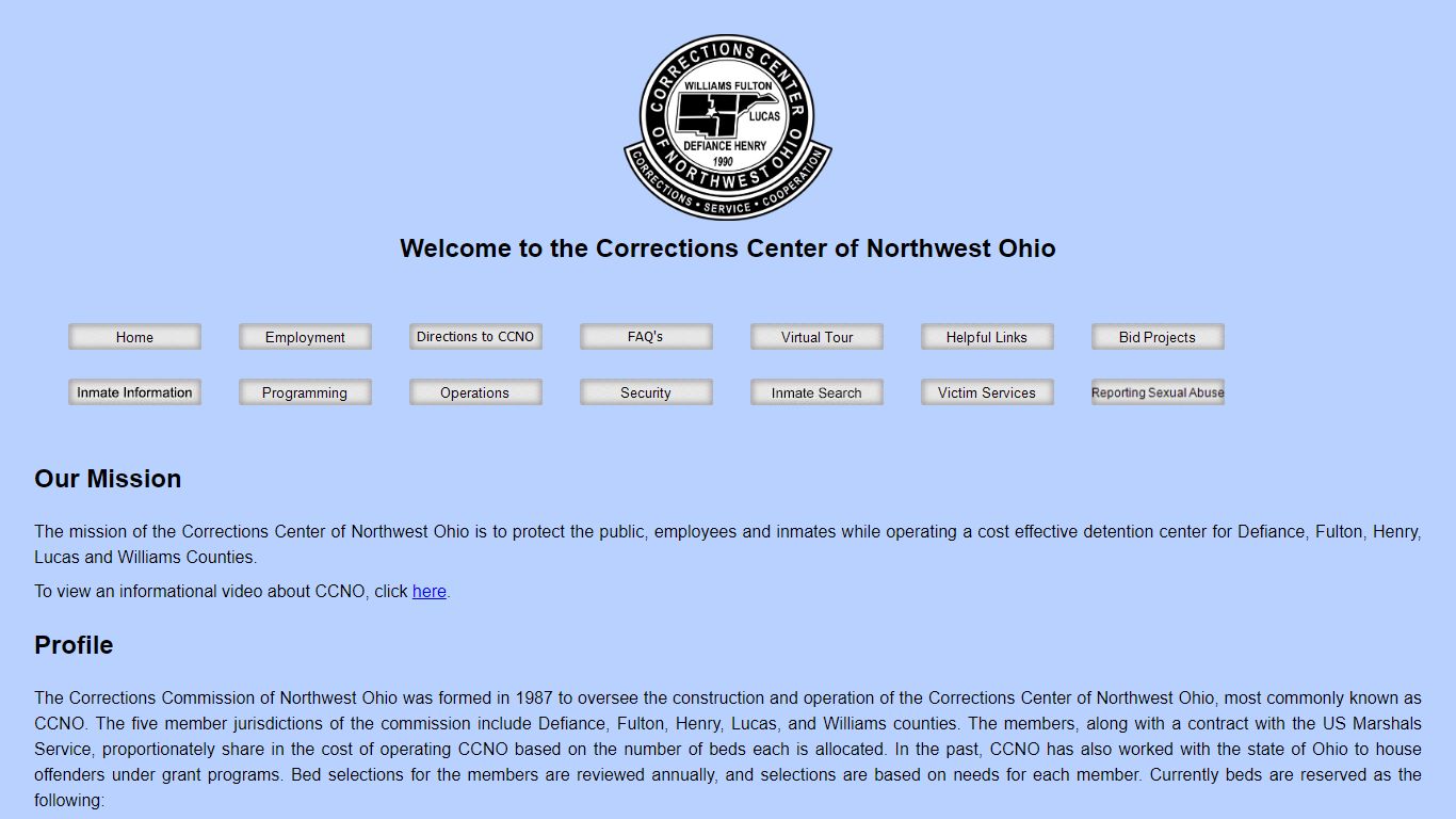 Welcome to the Corrections Center of Northwest Ohio