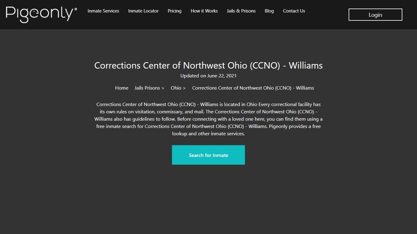 Corrections Center of Northwest Ohio (CCNO) - Williams ...